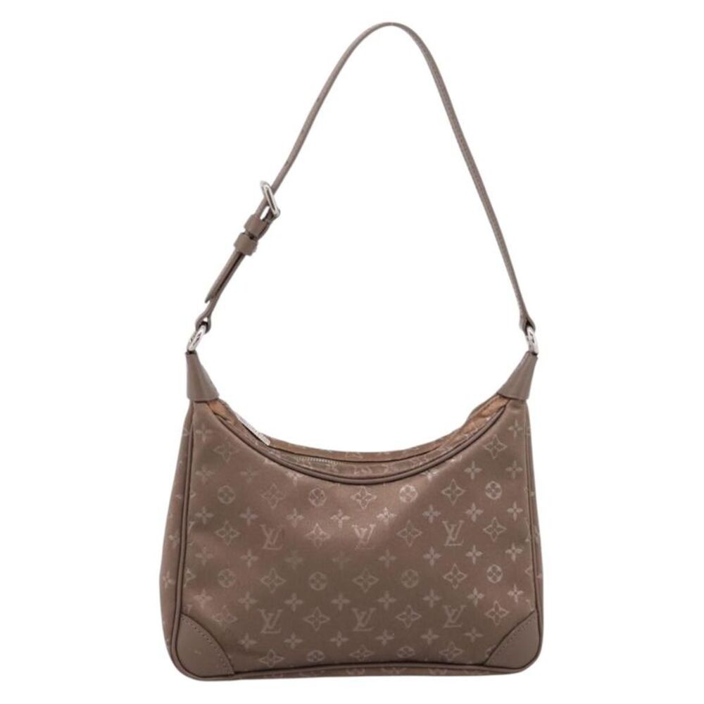 Louis Vuitton Boulogne Monogram Satin Beige Canvas Handbag